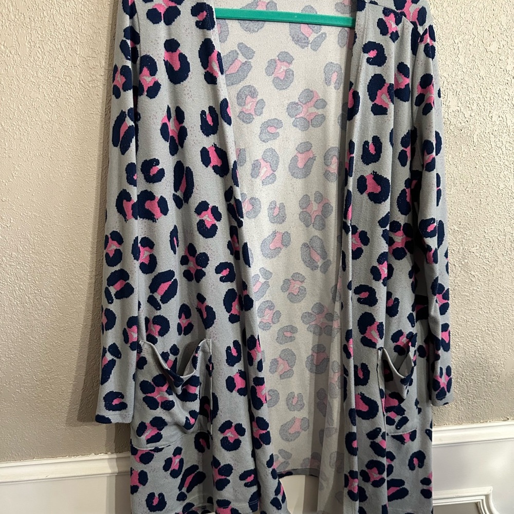 Lularoe Leopard Print Open Cardigan